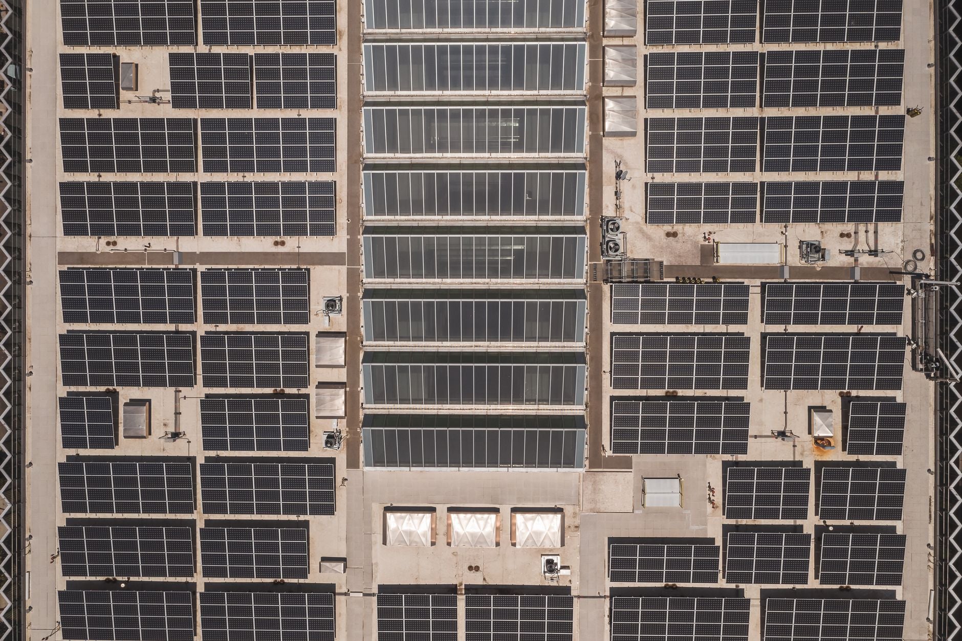 Solar panels on a roof